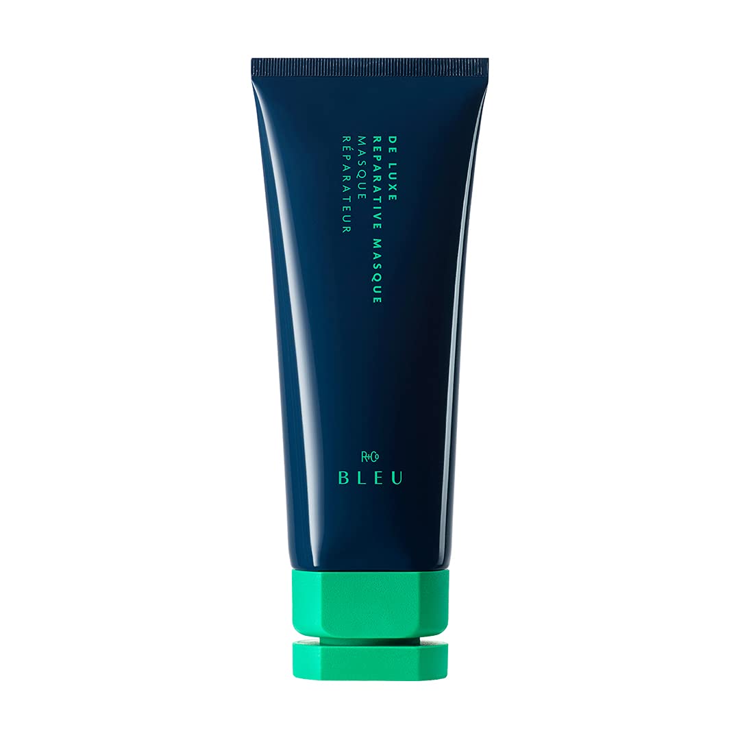 R+Co Bleu De Luxe Reparative Masque | Seals Split Ends, Smoothes + Detangles Hair | Vegan, Sustainable + Cruelty-Free | 5 Oz