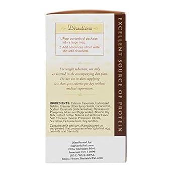 BariatricPal Hot Cappuccino Protein Drink - Classic (1-Pack) : Grocery & Gourmet Food