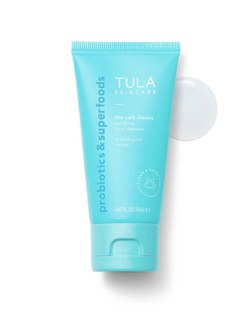 Tula Skin Care The Cult Classic Purifying Face Cleanser (Travel-Size) | Gentle And Effective Face Wash, Makeup Remover, Nourishing And Hydrating | 1.67 Oz