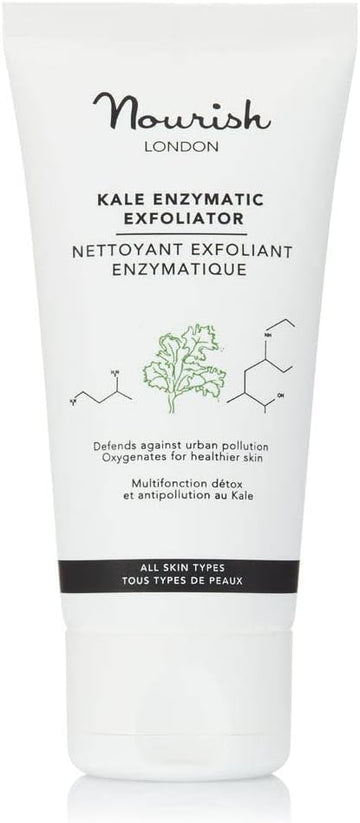 Nourish London Kale Enzymatic Facial Exfoliator 50Ml | Contains Pomegranate Enzymes & Jojoba Beads | 100% Vegan | Alcohol-Free | Cruelty-Free | Multi Award Winner