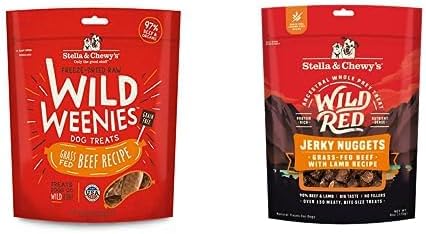 Stella & Chewy's Poultry-Free Bundle (Beef Wild Weenies Treats, Beef Wild Red Jerky Treats) : Pet Supplies
