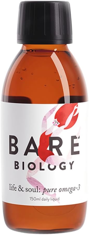 Bare Biology Maximum Strength Pure Omega 3 Fish Oil Liquid 3,000Mg - Life & Soul Liquid Omega 3 (1 To 2 Months Supply - 150Ml) Epa 2000Mg Dha 1000Mg, Supports Heart, Brain Function & Eye Health