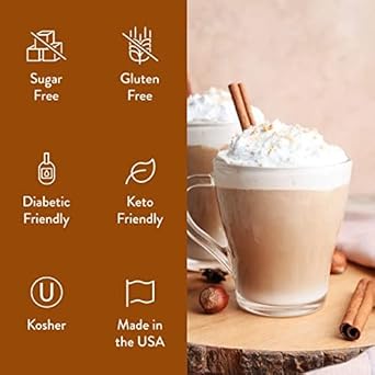 Jordan'S Skinny Syrups Sugar Free Coffee Syrup, Cinnamon Dolce Flavor Drink Mix, Zero Calorie Flavoring For Chai Latte, Protein Shake, Food And More, Gluten Free, Keto Friendly, 25.4 Fl Oz, 1 Pack