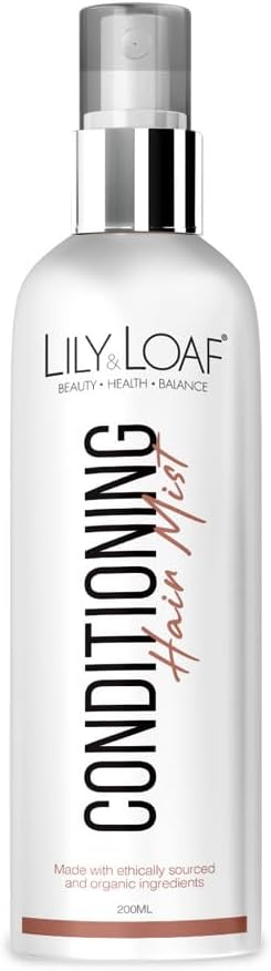 Lily & Loaf Conditioning Hair Mist – Leave-In Hydrating Spray For All Hair Types – Vegan, Lightweight & Nourishing – Smooths, Softens & Adds Shine – 200Ml