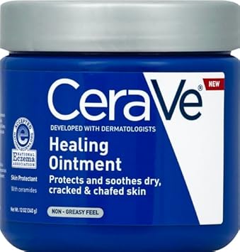 Cerave Healing Ointment | Moisturizing Petrolatum Skin Protectant For Dry Skin With Hyaluronic Acid And Ceramides | Lanolin Free & Fragrance Free | 12 Ounce