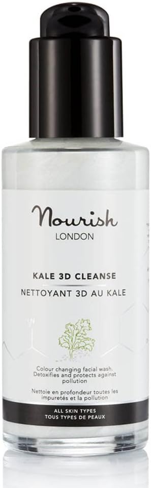 Nourish London Kale 3D Facial Cleanser 100Ml | Colour Changing Cleanser | Kale & Griffonia Extracts | 100% Vegan | Cruelty-Free | Suitable For All Skin Types