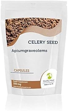 Celery Seed 200Mg 90 Capsules Health Food Supplements Nutrition Apium Graveolems Healthy Mood