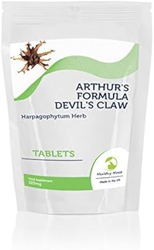 Devil's Claw Arthurs Formula Herb Harpagophytum 225mg 30 Tablets Pills Nutrition Health Food Supplements HEALTHY MOOD UK