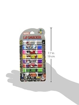 Lip Smacker Marvel Avenger Flavored Lip Balm Party Pack 8 Count, Super Hero, Spirderman, Iron Man, Captain America, Clear, For Kids : Beauty & Personal Care