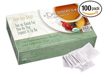 Davidson'S Organics, Assam Banaspaty, 100-Count Unwrapped Tea Bags