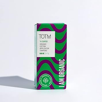 TOTM Super Applicator Tampons | Certified Organic Cotton | | Plastic-Free applicators & Wrappers | Naturally Soft, Absorbent & Super Comfy | 6 Packs |84 tampons