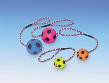 Nobby Foam Rubber Soccer Ball with Rope :Pet Supplies