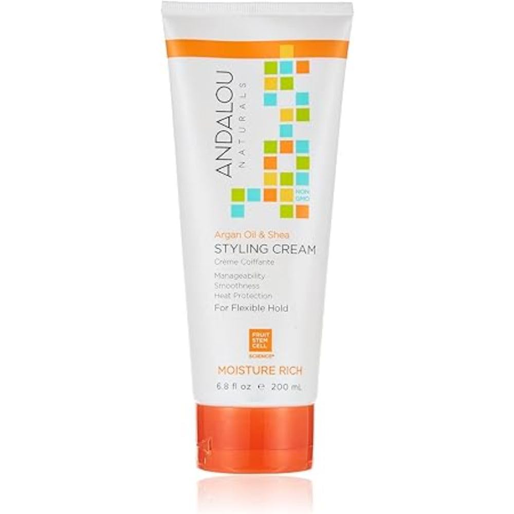 Andalou Naturals Styling Cream Ounces, Argan Oil & Shea, 6.8 Fl Oz : Hair Styling Creams : Beauty & Personal Care