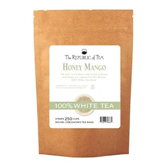 The Republic Of Tea Honey Mango 100% White Tea, 250 Tea Bag Bulk