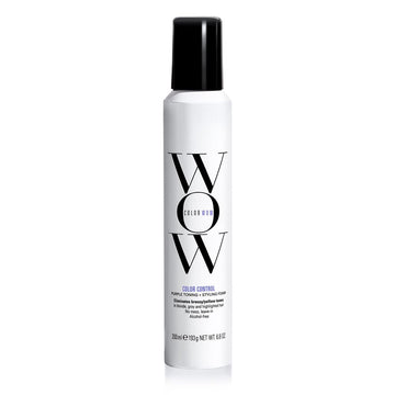 Color Wow Color Control Toning + Styling Foam – Instantly Rids Blonde & Gray Hair Of Brassy, Yellow Tones | Alcohol Free | Crunch Free Styling