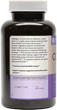 MRM Cordyceps Vegetarian Capsules, CS-4 Strain, 750 mg, 60- Count Bottle (Pack of 2) : Health & Household