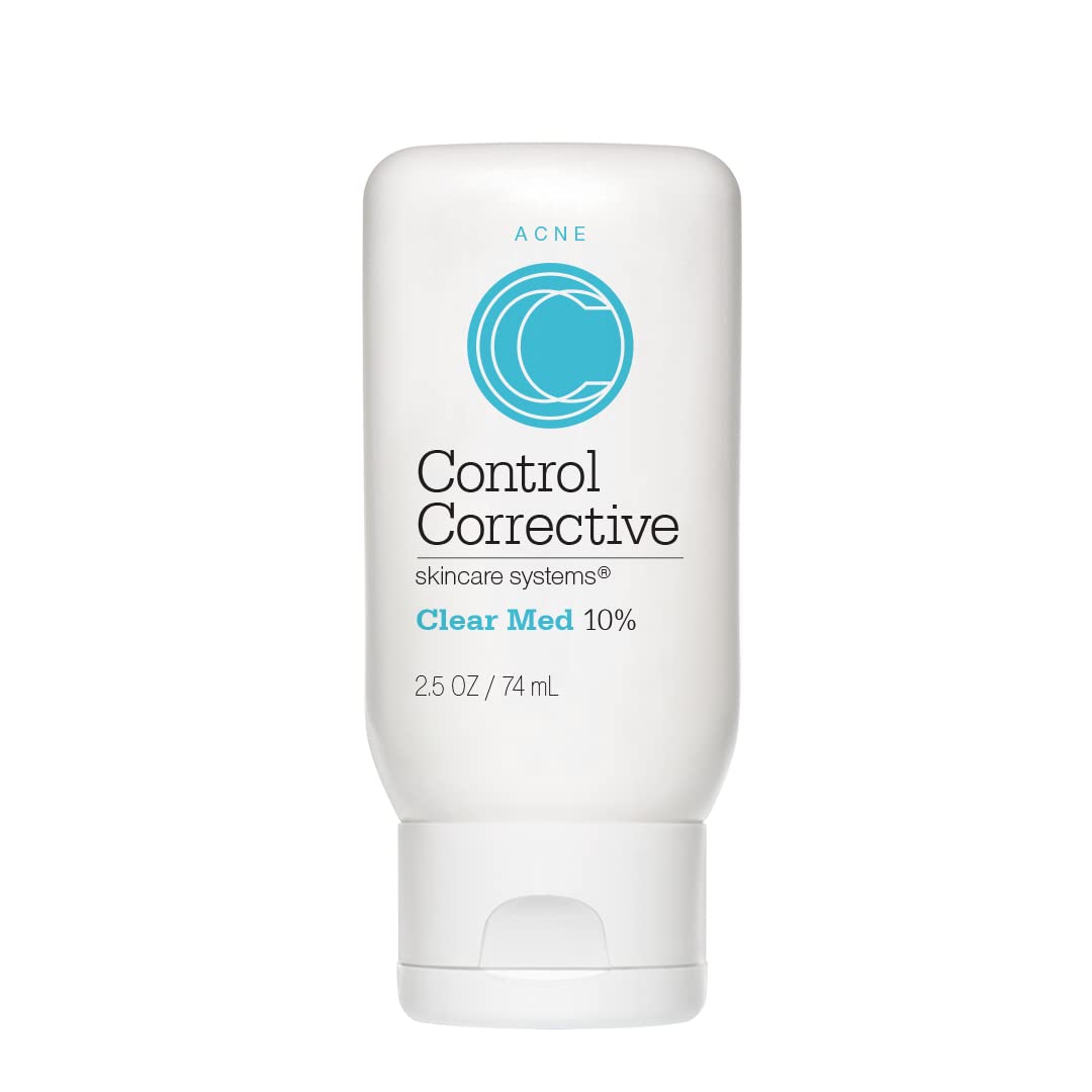 Control Corrective Clear Med 5% Acne Treatment Lotion, 2.5 Oz - Helps Clear & Control Breakouts, Benzoyl Peroxide, 3% Sulfur To Improve Efficacy And Dry Up Blemishes