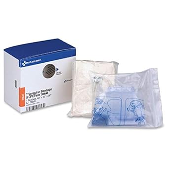 First Aid Only 90643 SmartCompliance Refill CPR Mask and Muslin Triangular Bandage per/box : Health & Household