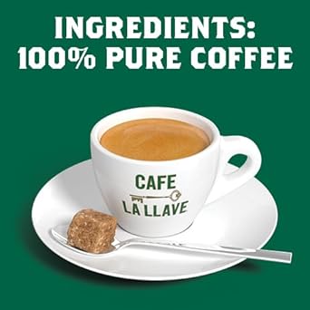 Cafe La Llave Decaf Espresso Pods: 40 Dark Roast Latin-Style Coffee Capsules, Intensity 11, Compatible With Nespresso Original Line Machines - Bold, Rich Flavor, Recyclable Aluminum