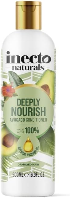 Inecto Natural Avocado Nourishing Conditioner 500Ml, Organic Avocado Oil, For Softer, Smoother & Nourished Hair