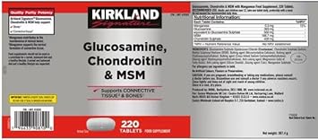 Kirkland Signature Glucosamine, Chondroitin & Msm, 220 Tablets – Triple Action Formula For Joint Health, Flexibility & Mobility Support