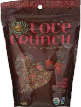 Love Crunch Organic Dark Chocolate and Red Berries Granola, Non-GMO, Fair Trade, by Nature's Path, 11.5 Ounce(Pack of 1)