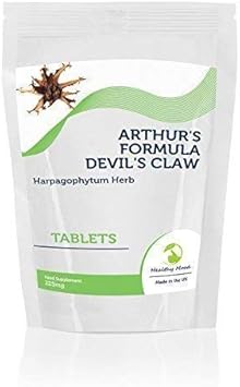 Devil's Claw Arthurs Formula Herb Harpagophytum 225mg 180 Tablets Pills Nutrition Health Food Supplements HEALTHY MOOD UK Quality Nutrients