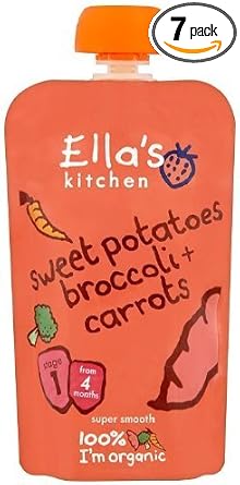 Ella'S Kitchen - Stage 1 Baby Food - Sweet Potatoes Broccoli & Carrots - 120G (Case Of 7) By Ella'S Kitchen