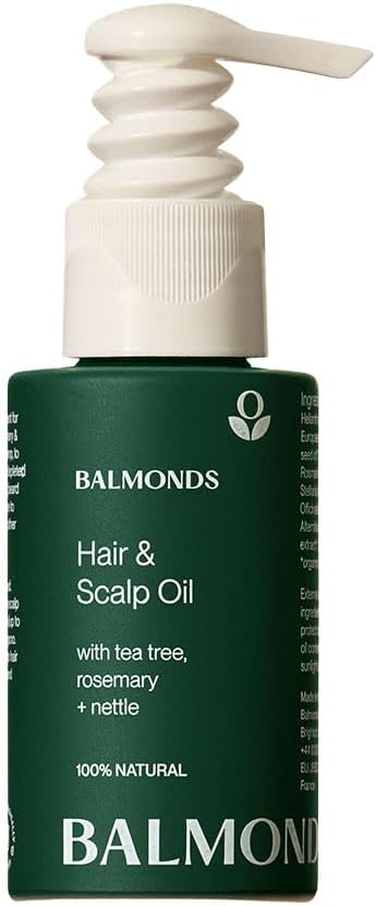 Balmonds Hair, Scalp & Beard Oil 50Ml With Rosemary, Hemp & Tea Tree - Natural Conditioning Treatment For Dry, Itchy Scalps - Nourishes & Moisturizes