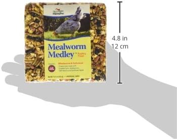 Manna Pro Mealworm Medley Cake | Chicken Treats, Chicken Food | 19.5 Ounces : Pet Supplies