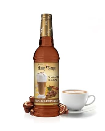 Jordan'S Skinny Syrups Sugar Free Coffee Syrup, Maple Bourbon Pecan Flavor Drink Mix, Zero Calorie Flavoring For Chai Latte, Protein Shake, Food And More, Keto Friendly, 25.4 Fl Oz, 1 Pack