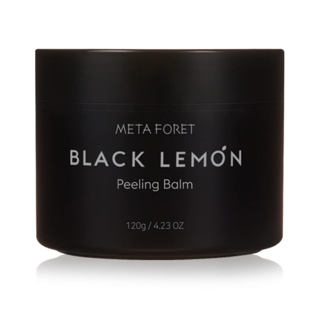 Metaforet Black Lemon All In One Cleanser Peeling Balm 120G/ 4.23Oz Makeup & Dead Skin Remover, Face Scrub, Charcoal Exfoliating, Non-Irritating