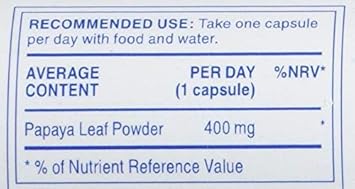 Swanson Full Spectrum Papaya Leaf - Herbal Supplement Promoting Digestive Health '&' GI Tract Support - Natural Formula Overall Wellness - (60 Capsules, 400mg Each) : Grocery & Gourmet Food