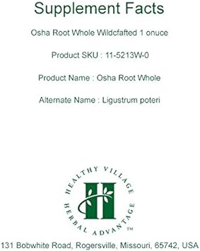 OSHA Root Whole Wildcrafted 1 Ounce : Health & Household