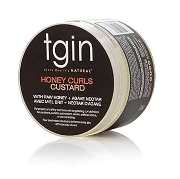tgin Honey Curls Custard For Natural Hair - Dry Hair - Curly Hair - Damaged Hair - 12 Oz
