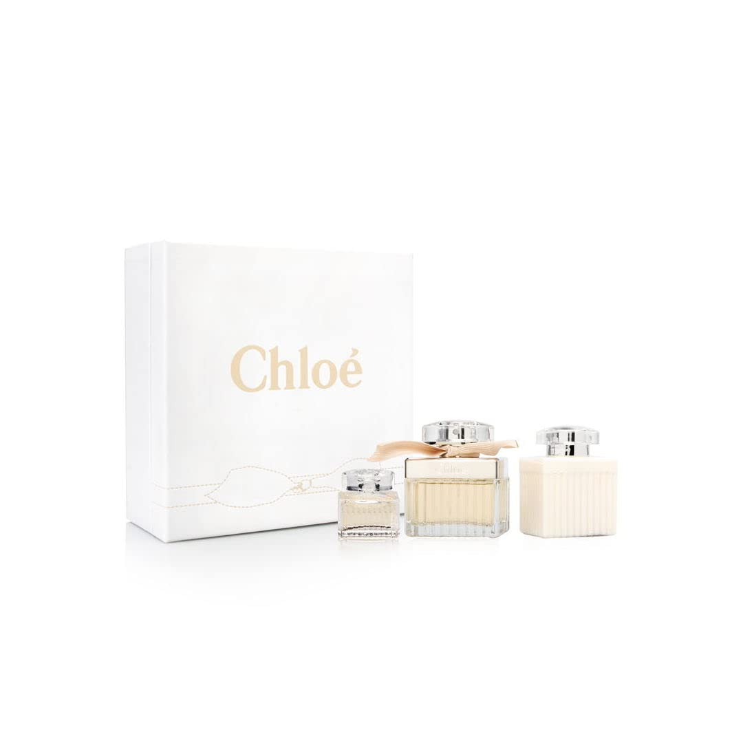 Chloe By Parfums Chloe For Women 3 Piece Set Includes: 2.5 Oz Eau De Parfum Spray + 3.4 Oz Perfumed Body Lotion + 0.17 Oz Eau De Parfum Collectible : Beauty & Personal Care