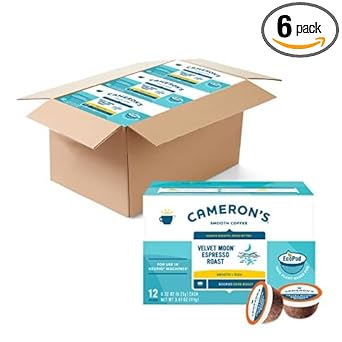 Cameron's Coffee Single Serve Pods, Velvet Moon, 12 Count (Pack of 6)