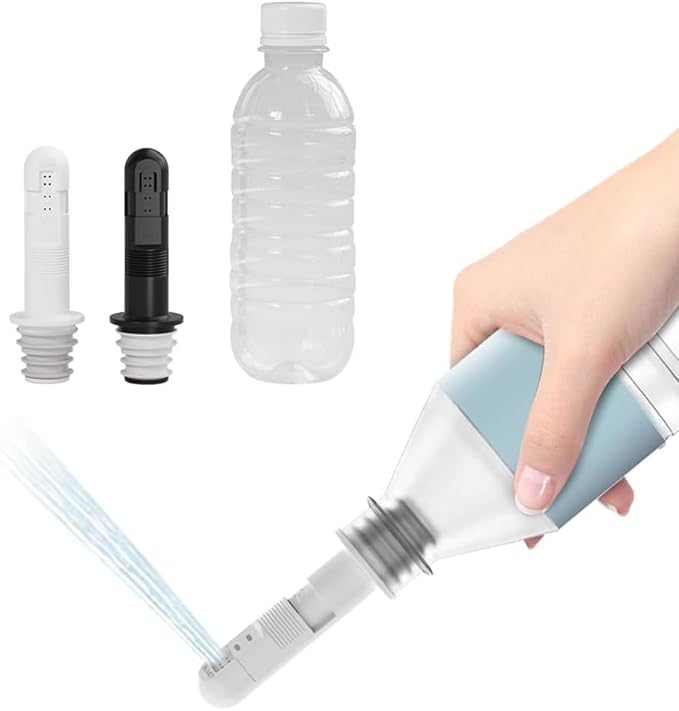 Backpacking Bidet - wower Portable Bidet for Travel, Toilet, or Camping. Compatible with Every Bottle, Portable Shattaf Bidet Water Sprayer with 350ml Bottle, Ultralight (17g, 0.59 oz)