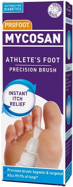 Profoot Mycosan Athlete'S Foot Treatment - Hygenic & Effective Precision Brush - Antifungal Gel, Kills 99.9% Of Fungi - Targeted, Fast Action Relief