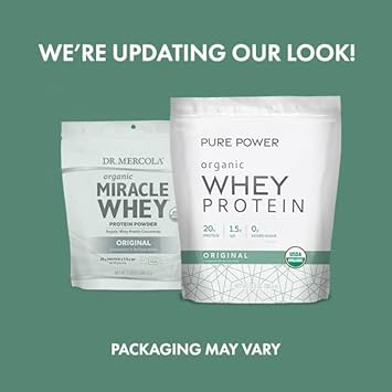 Dr. Mercola, Organic Miracle Whey Protein Power, 13.5 oz (382.5 g), Non GMO, Soy Free, Gluten Free, Non GMO, Soy-Free, Gluten Free, USDA Organic : Health & Household