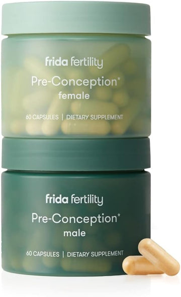 Frida Fertility Male Pre-Conception Supplements - Daily Vitamins & Minerals to Maintain & Support Sperm Health, Sperm Function, Sperm Structure, Testosterone Levels - 60 Capsules Each, 30 Day Supply