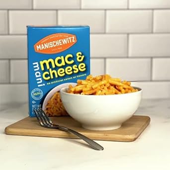 Manischewitz Kosher Mac & Cheese, 5.5oz, Made with Real Cheddar Cheese, No Artificial Colors of Flavors, Certified Kosher