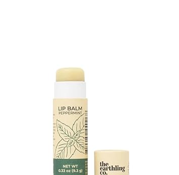 Lip Balm - Natural, Organic, Mint Lip Care - Non-tinted, Bee-free, Moisturizing Treatment Stick with Pomegranate Sterols, Coconut, and Butters (Peppermint, 0.33 oz)