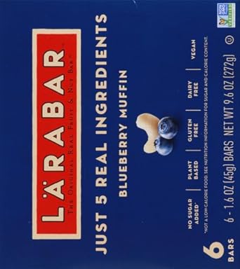 Larabar Blueberry Muffin, Gluten Free Vegan Fruit & Nut Bars, 6 Ct