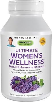 ANDREW LESSMAN Ultimate Women’s Wellness 60 Capsules – Naturally Relieves Menopause Symptoms, PMS & Perimenopause, with Soy Isoflavones, EGCG, Cranberry, Indole-3-Carbinol. Easy to Swallow Capsules