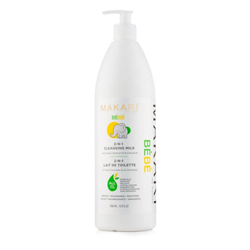 Makari Bebe Cleansing Milk (1000Ml) | Baby Body Wash And Dry Skin Softening Solution | Helps Soothe Irritation | Gentle On Infants 3 Months And Older | Recommended For Delicate And Sensitive Skin