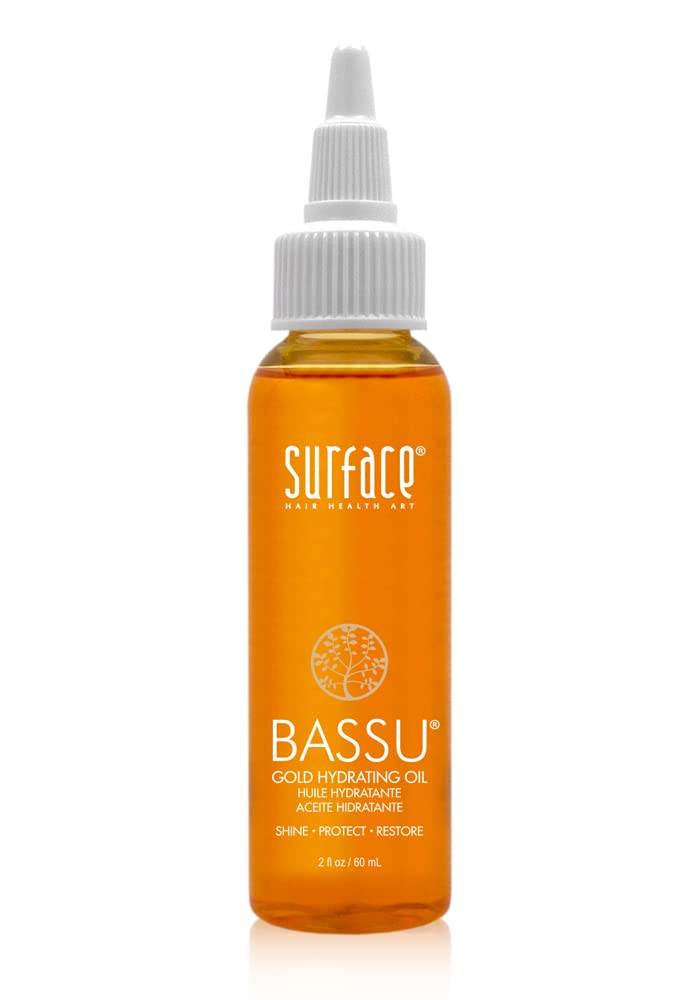 Surface Hair Bassu Gold Hydrating Oil, Protect While Brightening Color And Adding Shine, 2 Fl. Oz