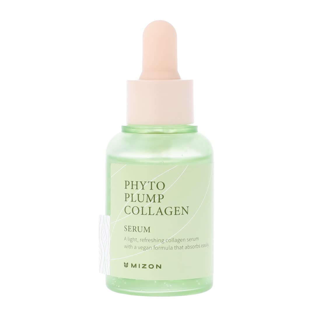 Mizon Phyto Plump Collagen Serum Vegan Collagen 88% Natural Ingredients With Adenosine Deep Hydration Korean Skincare (30 Ml/1.01 Fl Oz)