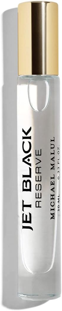 Michael Malul Jet Black Reserve Men'S Eau De Parfum 10 Ml Travel Size, Sophisticated Fragrance For Men With A Blend Of Blend Of Amber, Cardamom And Woody Notes