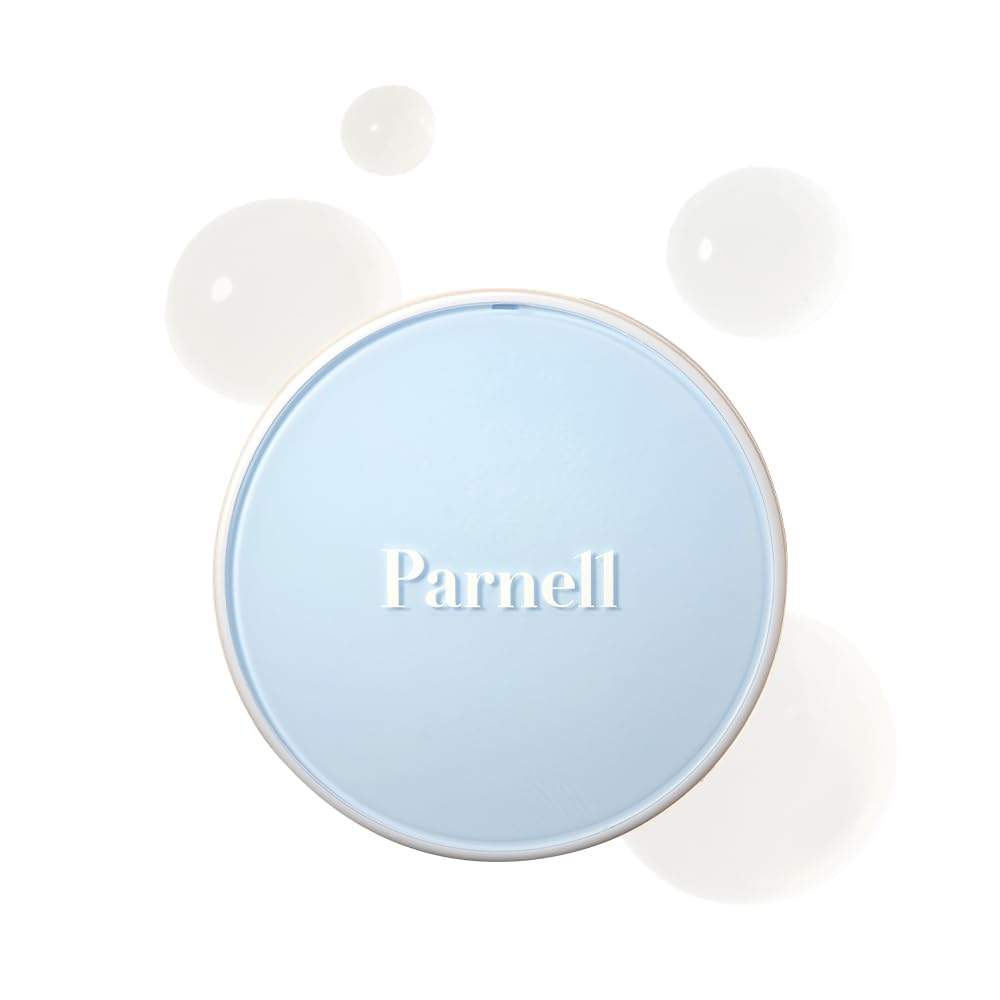 Parnell Glacial Biome Water No-Sebum Cushion - Hyaluronic Acid, Mineral Water, Collagen, Oil Absorbing, Cooling And Hydrating Blotting Water Powder Cushion For Oily And Dry Skin (0.35 Fl Oz / 10G)